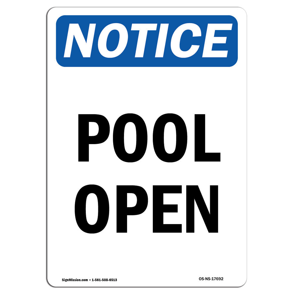 Pool Open Sigm SignMission Pool Open Sign | Wayfair