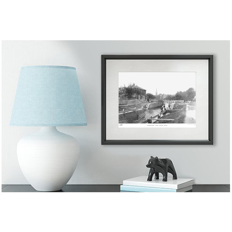 Marlow, The Lock 1890 by Francis Frith - Single Picture Frame Print, 45cm H x 60cm W x 2.3cm D