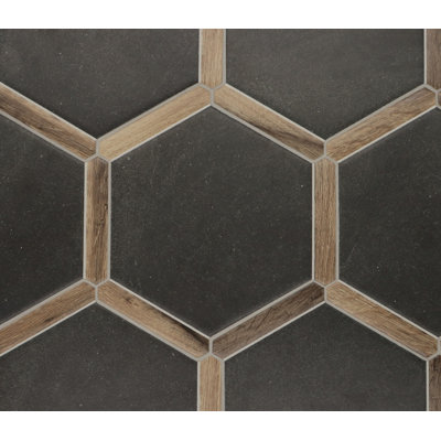 Timberstone 9" x 10" HEX Porcelain Floor and Wall Tile
