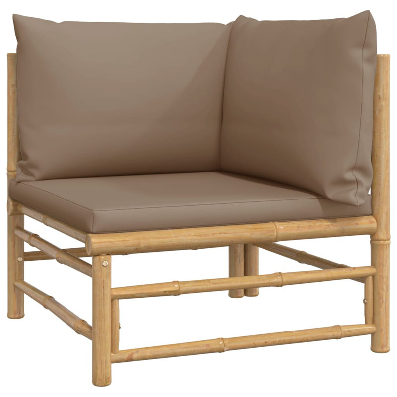 27.2'' Wide Patio Sofa with Cushions, Taupe
