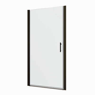 Porte de douche pivotante universelle à ouverture 1 3/8 po avec verre trempé de 1/4 po