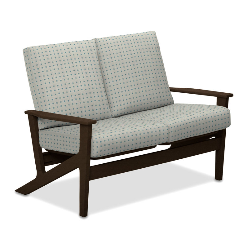 Chrisa 51.5'' Wide Loveseat with Cushions, Kuno Mineral, Textured Kona