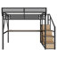 Lit mezzanine en métal robuste avec bureau et lumière pour enfants adolescents-131374470