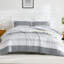 Ensemble d'édredon Andency, ensemble de literie léger à rayures colorblock, lit en duvet synthétique, vert clair, grand-124764776-124498873