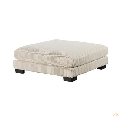 1 pièce de salon moderne avec repose-pieds en velours côtelé rembourré en tissu de velours côtelé.