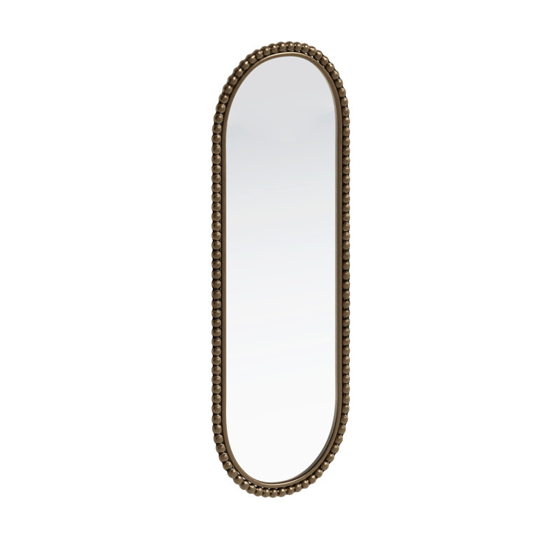 Miroir ovale antique en fer antique, or, Gold