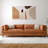 Mary Top Grain Leather Wide Sofa
