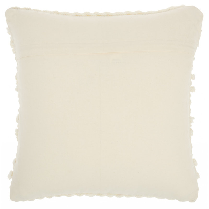 Anastasia Square Pillow Cover and Insert, Ivory
