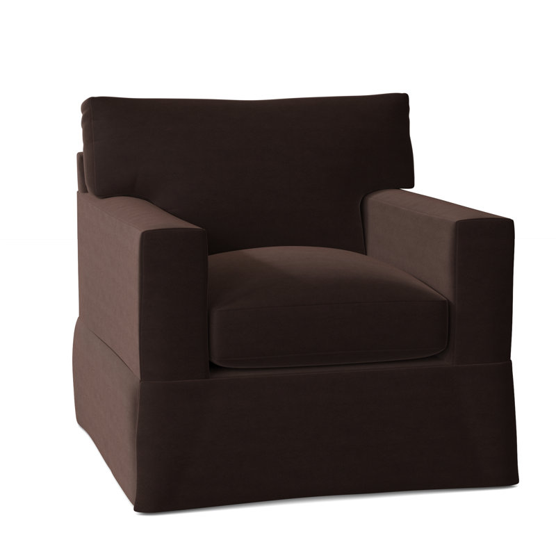 Fauteuil à housse large 37 po McCall, Noyer Akiko