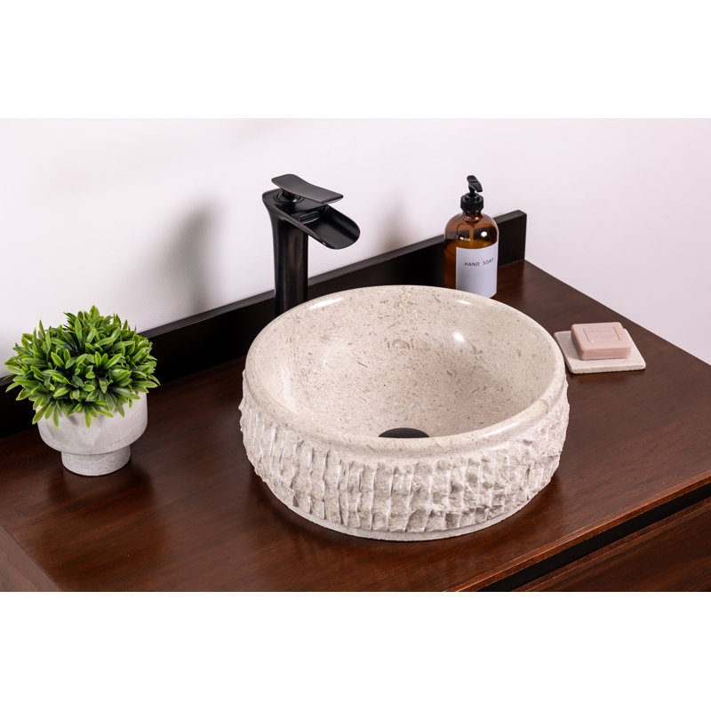 Natural Stone Vessel Bathroom Sink Rustic Taos Ojinaga Marble