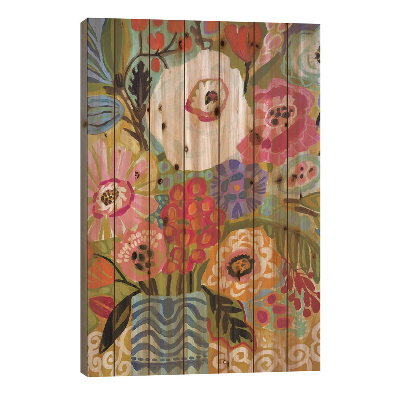 Fleurs fraîches dans un vase II, H 40 po x l 26 po x P 1,5 po
