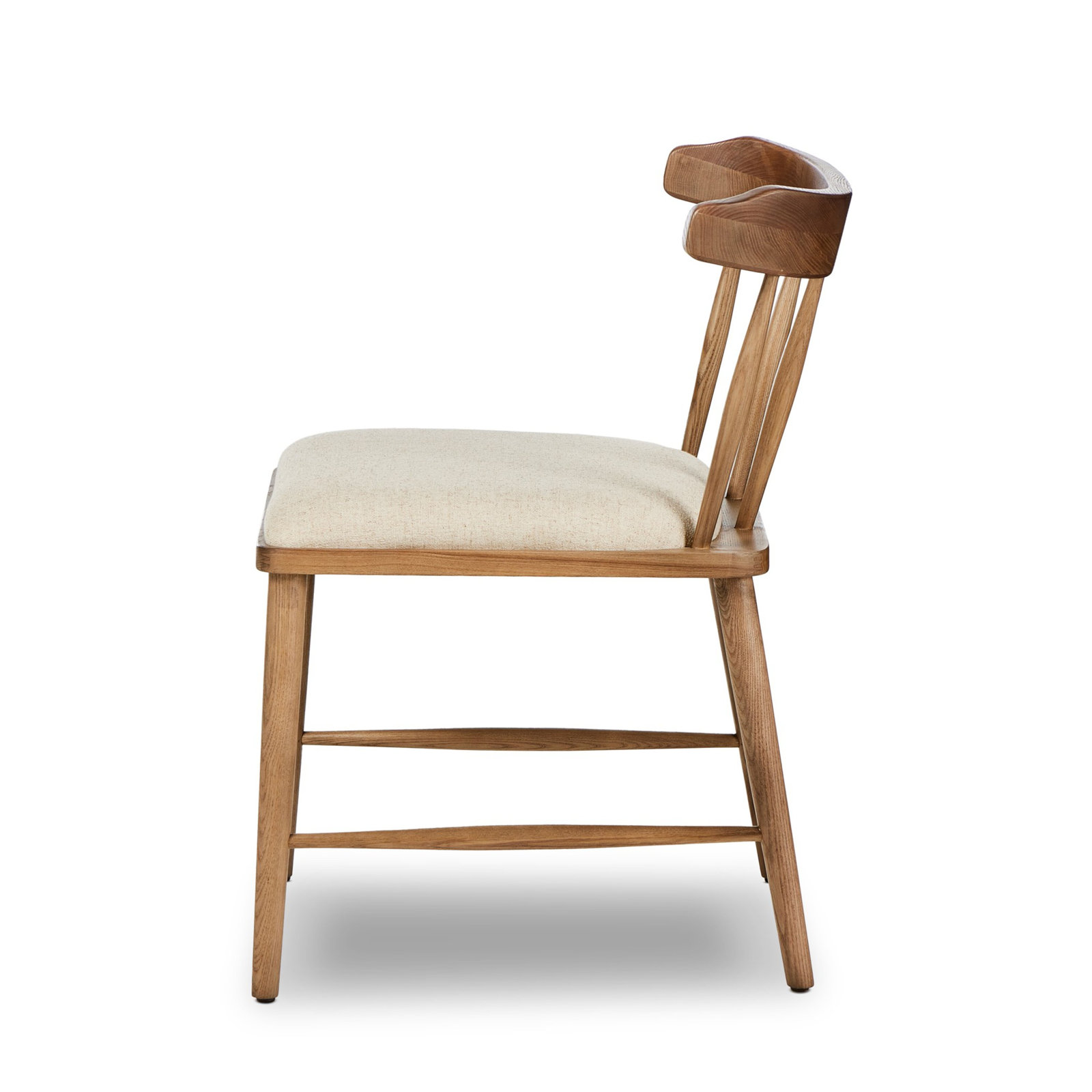 Waverly Genuine Leather Dining Chair, Amber Ash, Amber Ash