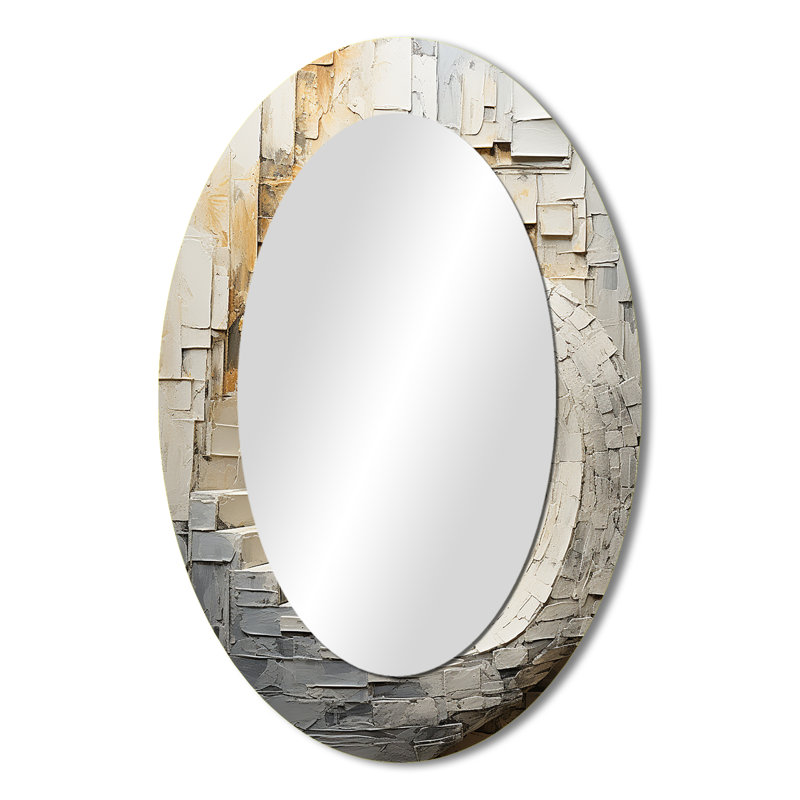 Gold White Timeless Turn - Gold Oval Wall Mirror Decor, 36" x 24"