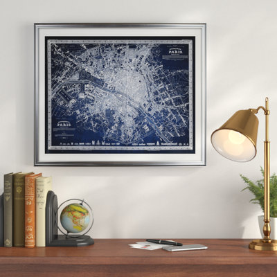 « rétro paris map map », impression