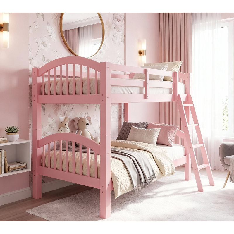 Lit superposé simple sur simple standard Swen, Rose