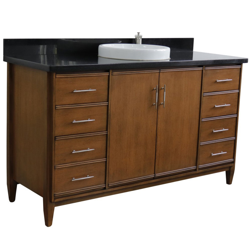 Ensemble de meuble-lavabo simple 61 po Cherine, Noir