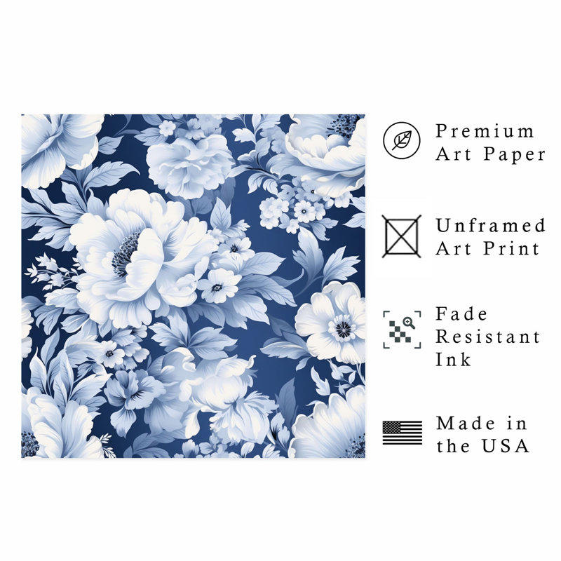 Reproduction d'art classique sans cadre de style botanique William Morris, H 16 po x l 16 po