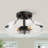 Issai 2-Light Semi Flush Mount Ceiling Light With Seeded Glass