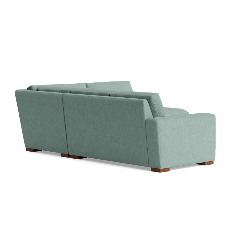 Couch Potato Sectional, Performance Weave - Spa, Right Hand Facing