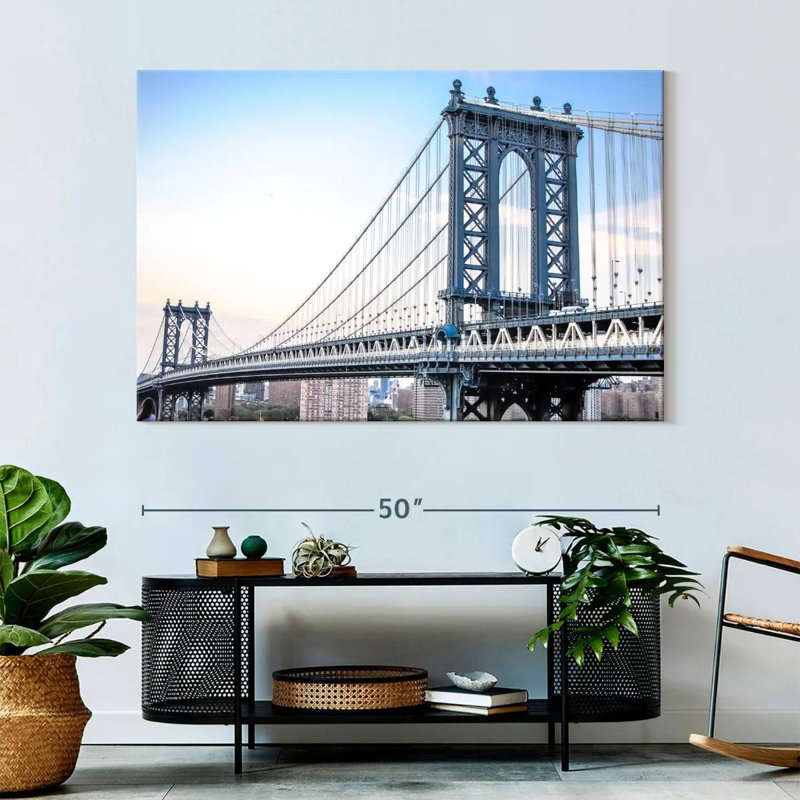 Lilie Bridge In Manhattan, 34" H x 51" W