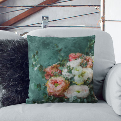 Floral Square Throw Cushion