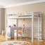 Lit mezzanine simple Kaynath avec bureau intégré et armoire