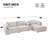 Modular Sectional Sofa With Storage Console And Movable Ottoman