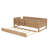Wooden Bed With Built-In Bookshelves And Trundle-148622200-148622201