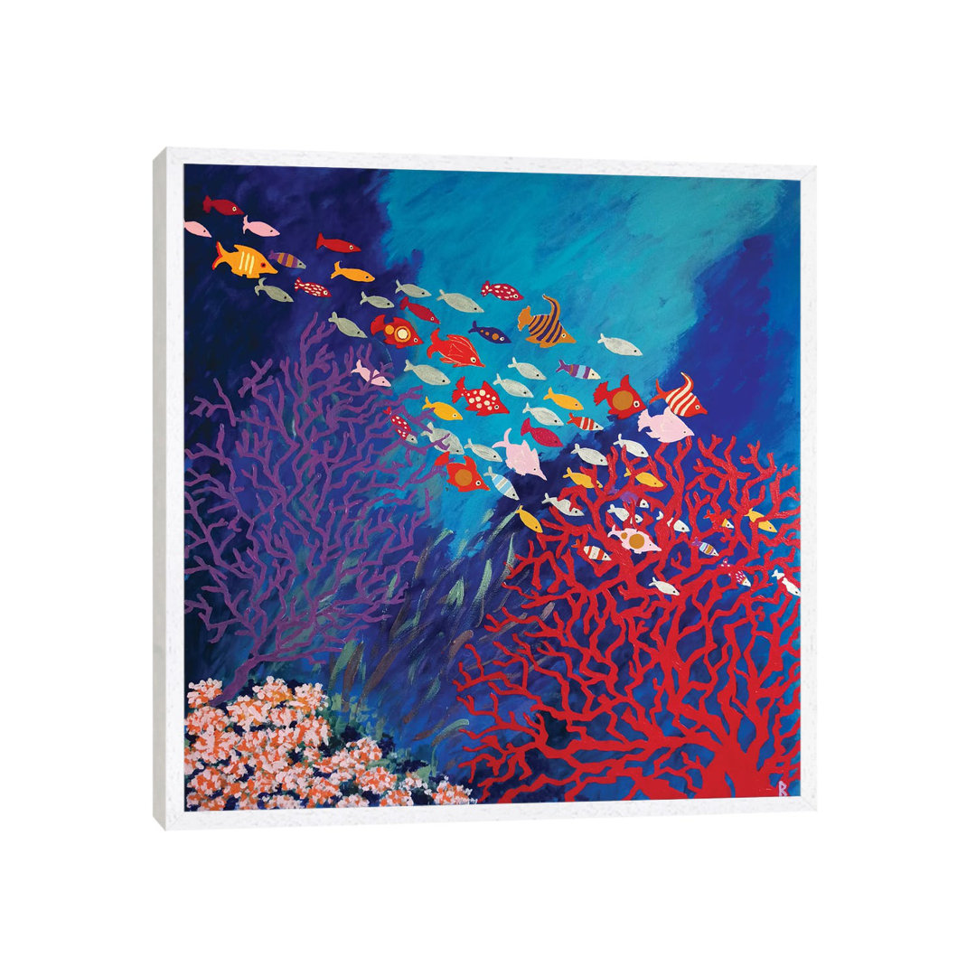 Korallen und bunte Fische von Berit Bredahl Nielsen - Galerie-verpackte Leinwand Giclée auf Leinwand