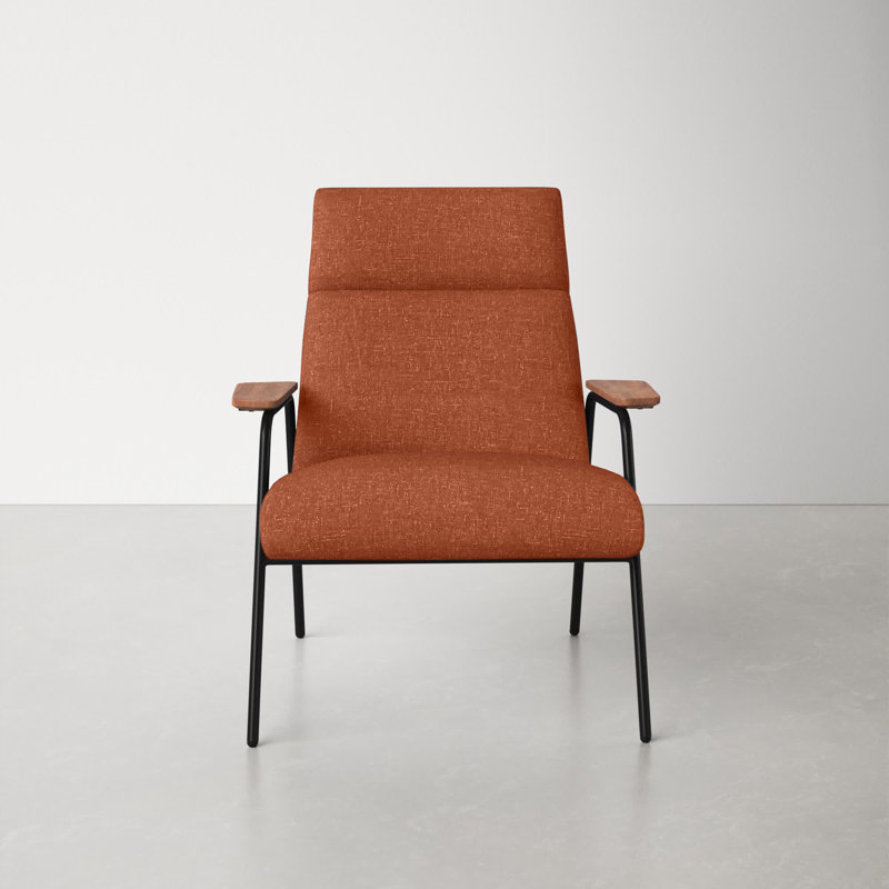 Wagner Upholstered Accent Chair, Orange
