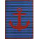 Safe Mooring Striped Red Area Rug