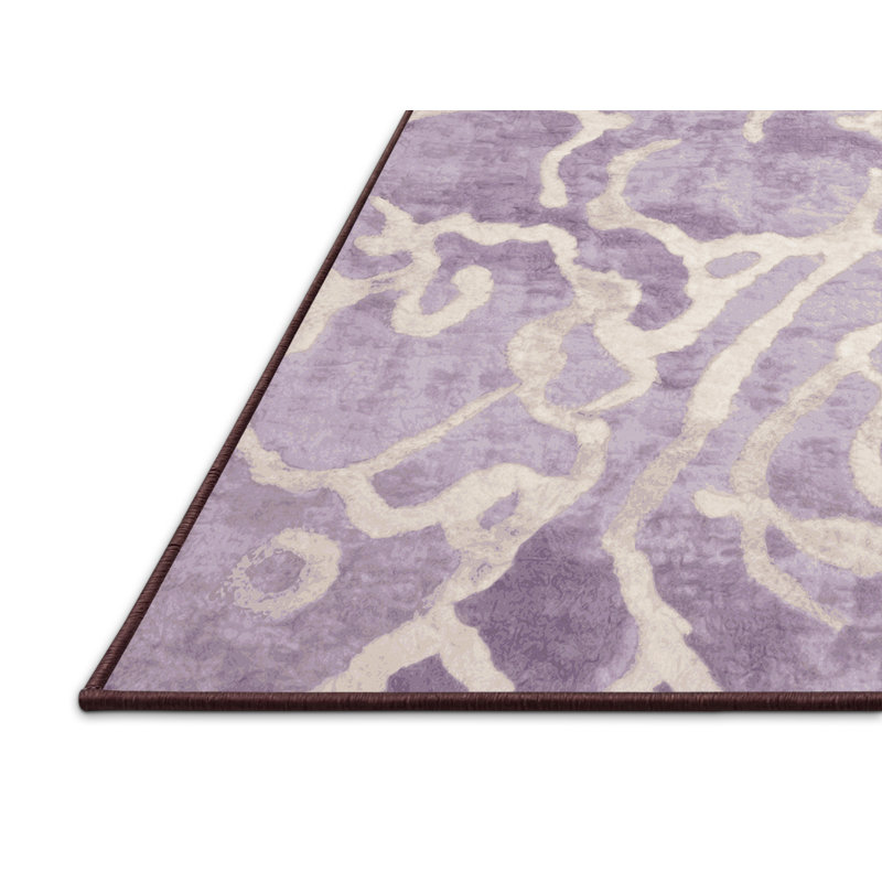Tapis beige soyeux et moelleux, Rectangle 8 pi x 10 pi
