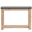 Console rustique moderne de 42 po x 15,7 po x 31 po, surface en béton et structure en bois, console de décor de salon, en bois, pour