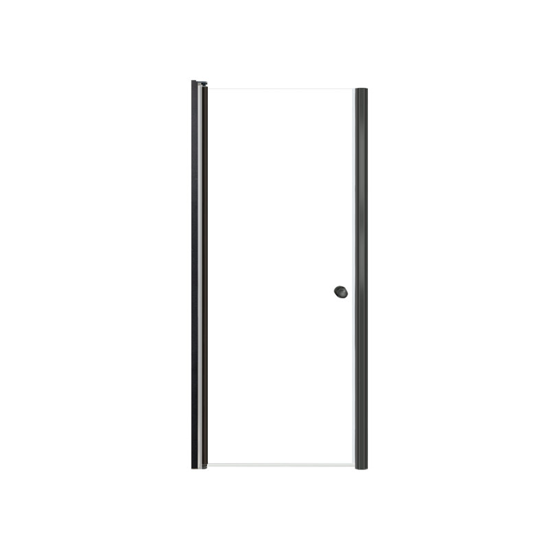 Lyna Pivot Shower Door with Glass, Black