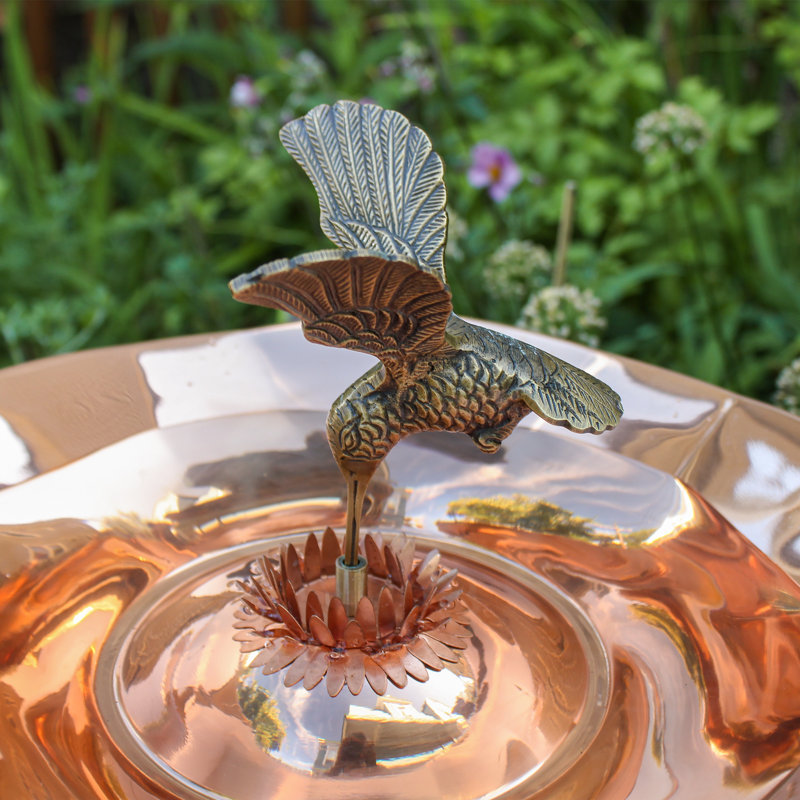 Hummingbird Birdbath with Stake