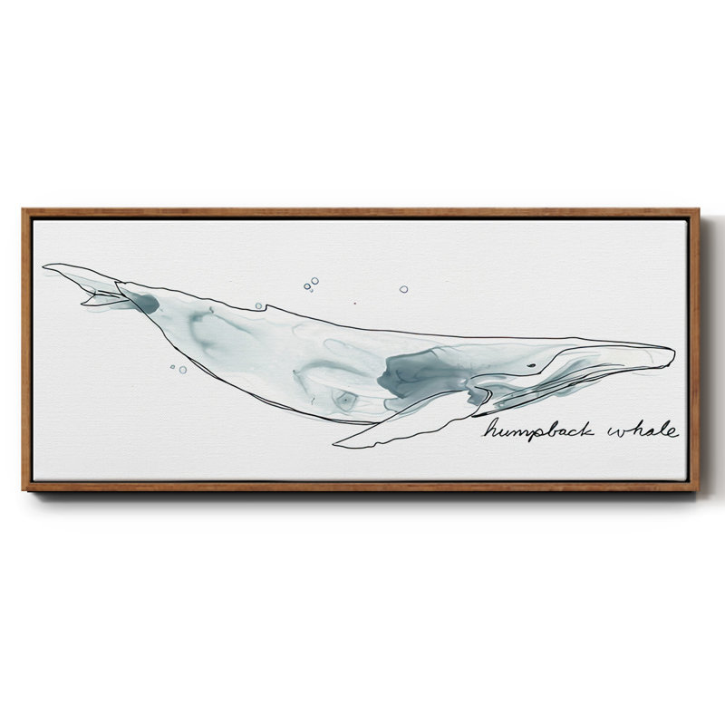 Baleine II - toile encadrée, H 20 po x l 50 po