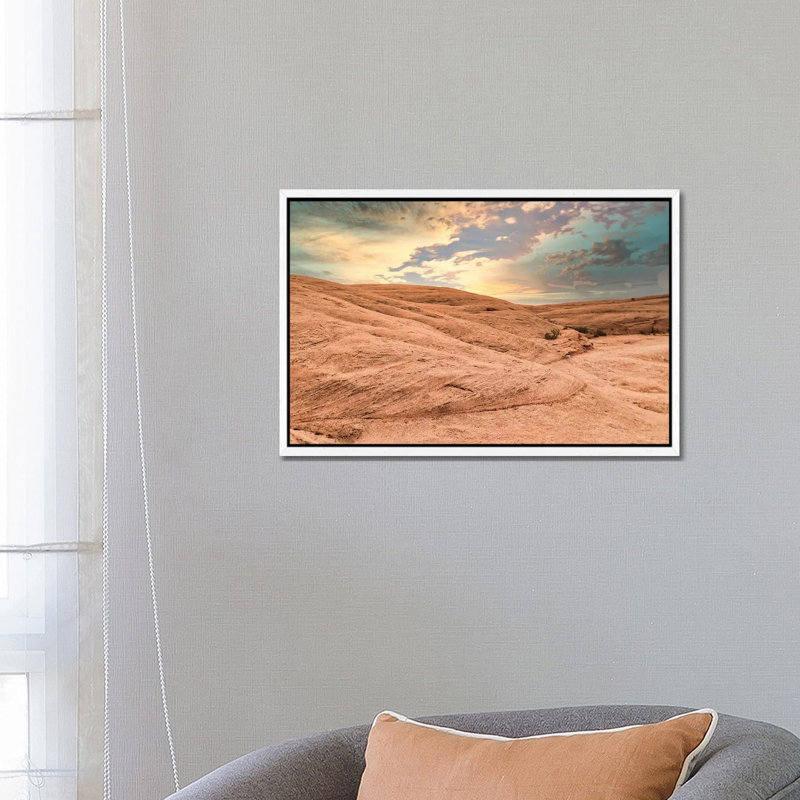Desert Glow by Mark Paulda - Print on Canvas, 45.72cm H x 66.04cm W x 3.81cm D, White Floater Framed
