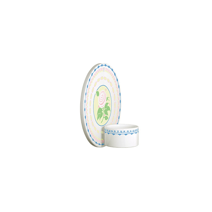 Dora Tealight Holder, Blue Face, 5.1", Blue Rose