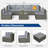 Wicker 6 - Person Modular Patio Conversation Sets with Cushions-1658207475