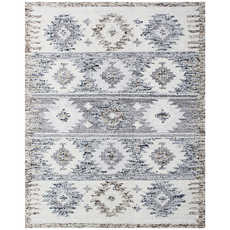 ANFL8425AIVGY Wool Area Rug, Rectangle 9' x 12'