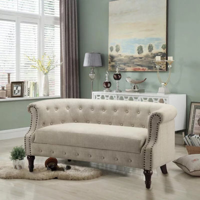 Loveseat Sofa for Living Room - Long Couch in a Box, Love Seat for Small Area, Couches for Living Room by Charlton Home