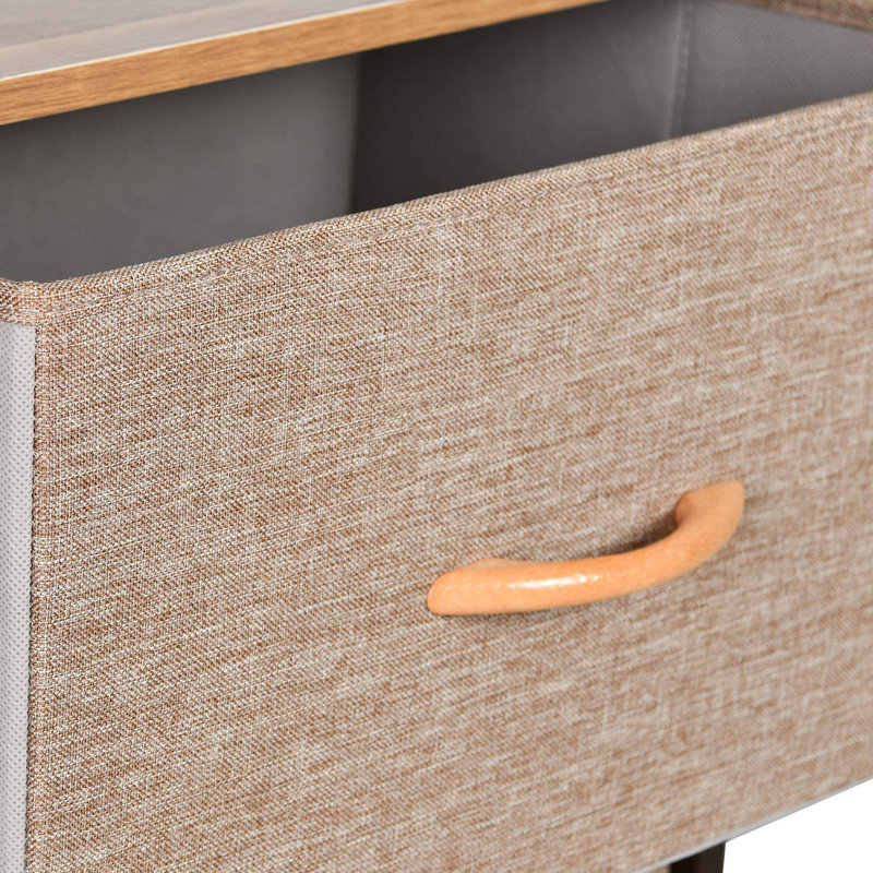 Obregon 4 Drawer Storage Drawer, Camel