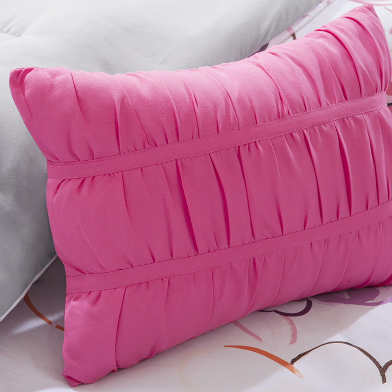 Ensemble de literie asymétrique à motif floral, polyester hypoallergénique, style chambre à coucher moderne
