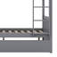Lit superposé double en bois d'hévéa avec lit gigogne, convertible en 2 lits doubles, avec lit gigogne simple-106342055