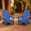 Méridienne de jardin pliable de style ferme Adirondack avec dossier réglable pour le jardin extérieur et le balcon, 2 pièces-130036497-130036500