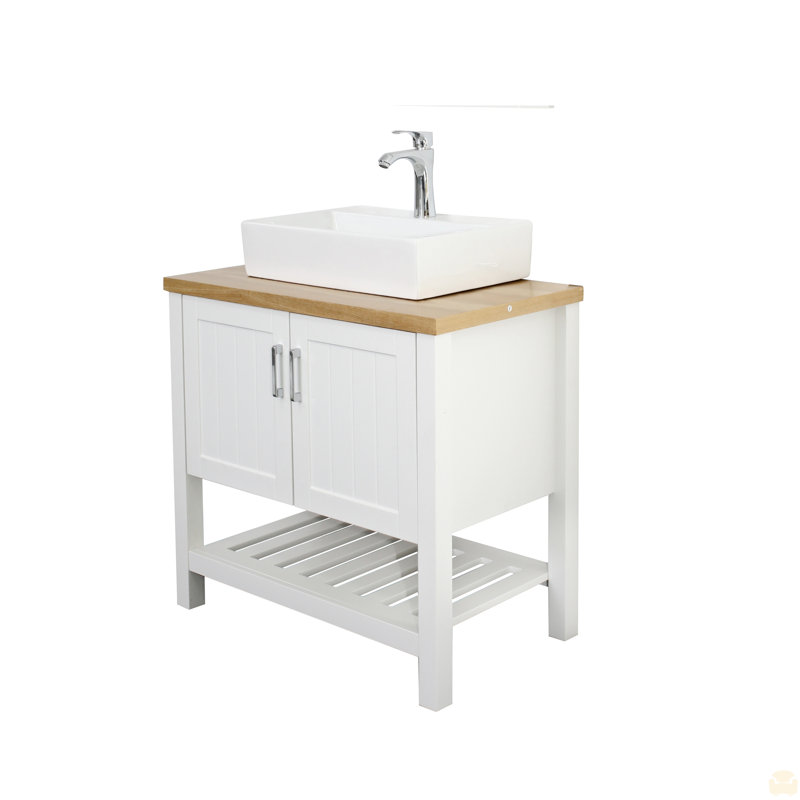 20.6" Square Ceramic Vessel Sink