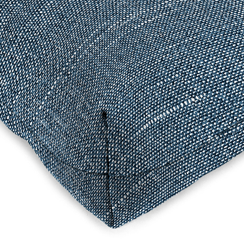 Outdoor Wicker Seat Cushion, Blue Polyester