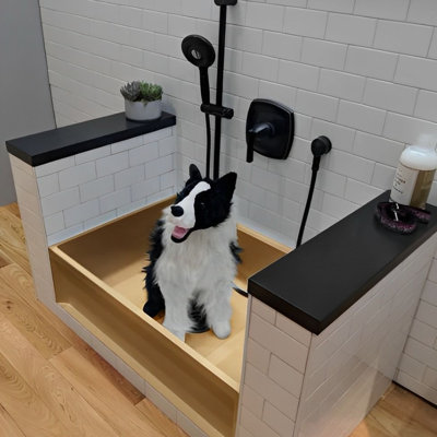 Pet Freestanding Washing Station Mudroom Bathtub 16 Gauge Stainless Steel 36"