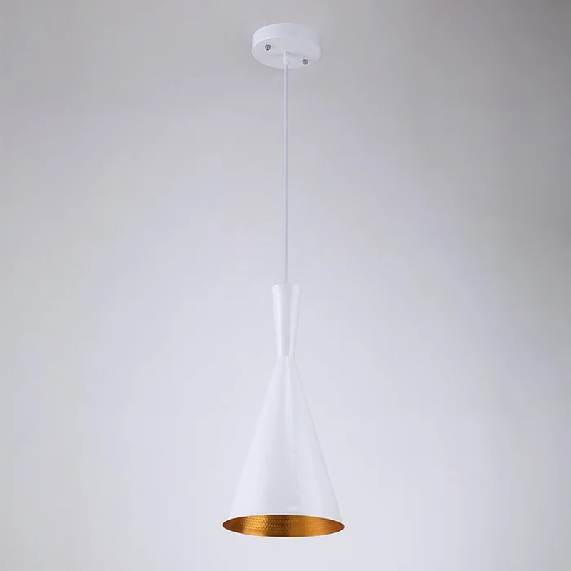 Luminaire suspendu conique simple à DEL
