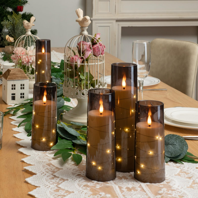 Flameless Acrylic Pillar Candle